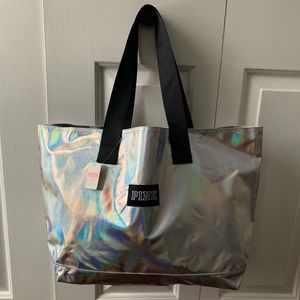 Metallic PINK Victoria’s Secret Tote Bag